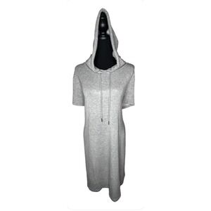 Calvin Klein Hoodie Dress Short Sleeve Knit Casual Comfy‎ Gray 1X